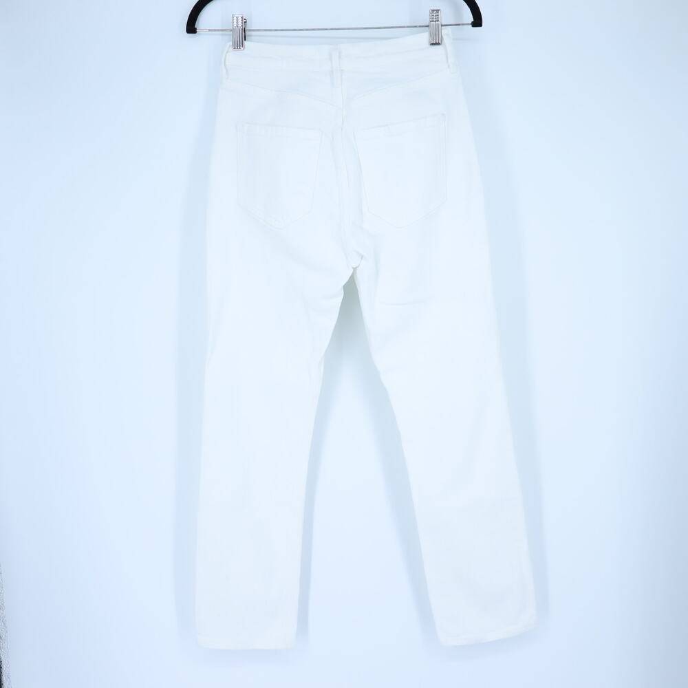 AGOLDE Riley Straight Crop Jeans Blurred White High Rise Button Fly Women's 24 - Picture 4 of 11